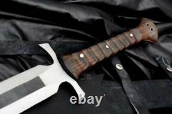 065 Custom Handmade 25 J2 Steel Sword With Leather Sheeth With Gift Knife