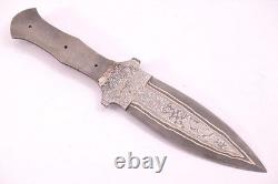 10.5 forged Copper Damascus steel Blank Blade For Smatches Combat Dagger Making