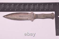 10.5 forged Copper Damascus steel Blank Blade For Smatches Combat Dagger Making