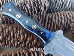 10. Handmade forged Copper Damascus steel Smatchet combat DAGGER Knife