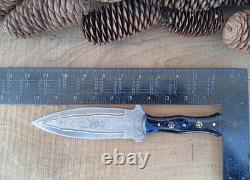 10. Handmade forged Copper Damascus steel Smatchet combat DAGGER Knife