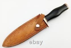 11.6 handmade forged Copper Damascus steel Combat Dagger Knife with Copper Clip