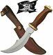 11 Inches Pirate Dagger Custom Hand Made Knife With Leather Sheath