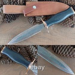 12.0handmade forged Copper Damascus steel Combat Dagger Knife