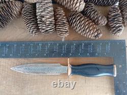 12.0handmade forged Copper Damascus steel Combat Dagger Knife