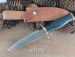 12.0handmade forged Copper Damascus steel Combat Dagger Knife