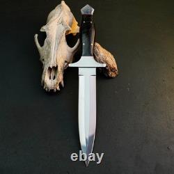 12.5 Stainless Dagger Knife Full Tang Wood Handle Fix Blade Leather Sheath