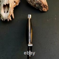 12.5 Stainless Dagger Knife Full Tang Wood Handle Fix Blade Leather Sheath