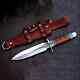 12 Arkansas Handmade D2 Steel Dagger Knife With Leather And Stone Handle