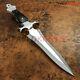 12 Hand Forged J2 Steel High Polish Full Tang Hunting Dagger Knife Micarta