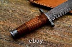 12custom Handmade Steel Commando Style Knife Commando Dagger&sheath By Sn