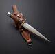 13 Arkansas Toothpick D2 Steel Hunting Dagger Knife With Leather Sheath