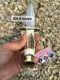 13'CUSTOM HANDMADE D2 TOOL STEEL HUNTING DAGGER BOWIE KNIFE CAMPING WithSHEATH