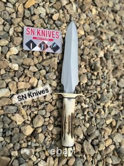 13'CUSTOM HANDMADE D2 TOOL STEEL HUNTING DAGGER BOWIE KNIFE CAMPING WithSHEATH