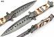 13 Hand Forged Damascus Steel Dagger Boot Knife With Stag & Damascus Handle -03