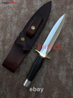 13 Hand Forged Carbon Steel Hunting DAGGER KNIFE Brass & Micarta Handle