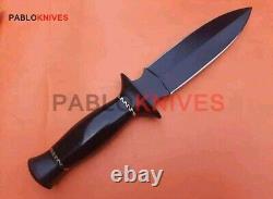 13 Hand Forged Carbon Steel Hunting Dagger Knife Powder coated Blade/ Micarta
