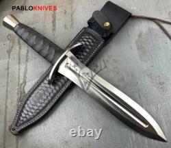 13 Hand Forged High Polish J2 Steel Hunting Dagger Knife / Micarta Handle