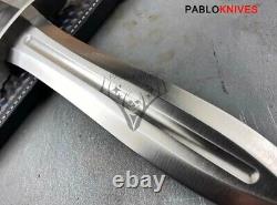 13 Hand Forged High Polish J2 Steel Hunting Dagger Knife / Micarta Handle