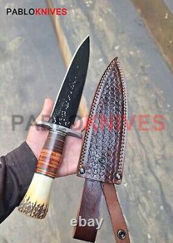 13 Rare Premium Hand Forged Carbon Steel Hunting Dagger Knife Stag Antler Horn