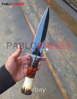 13 Rare Premium Hand Forged Carbon Steel Hunting Dagger Knife Stag Antler Horn