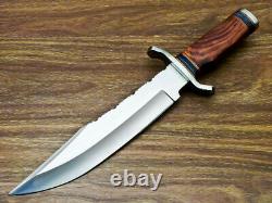 14 Custom Handmade D2 Steel Hunting Survival Bowie Dagger Knife With Sheath