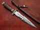 14best Custom Handmade Damascus Steel Hunting Dagger Knife With Leather Sheath