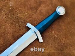 14thC Medieval Quillon Dagger, Custom Handmade Forged Spring Steel Dagger 8mm