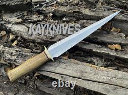 15 Arkansas Toothpick Custom Handmade D2 Tool Steel Dagger Knife + Sheath