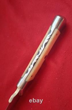 15 CFK (Early Production) D2 Steel, Bone Grip, Custom Leather Sheath. Collect