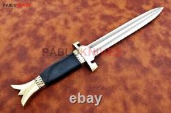 15 Custom Hand Forged Carbon Steel Hunting Dagger Knife Micarta Handle