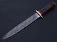 15 Custom Hand Made Damascus Steel Dagger Knife Wood Handle'