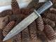 15. Ozay Custom Forgefire Feather Damascus Steel Combat Dagger Knife