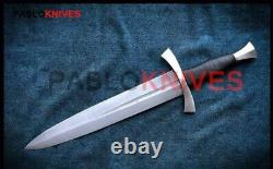 15 Premium Custom Handmade J2 Steel Hunting Dagger Knife Leather Wrap Handle