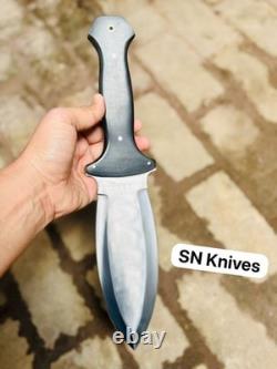 15Custom Handmade D2 Steel Hunting Dagger Bowie Knife With Leather Sheath