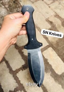 15Custom Handmade D2 Steel Hunting Dagger Bowie Knife With Leather Sheath