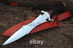 15Premium Handmade J2 Steel High Polish Hunting Dagger Knife Bull Horn Handle