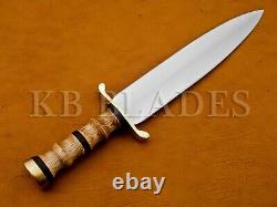 16.6 Handmade 1095 Carbon Steel Arkansas toothpick Hunting Dagger Blade Knife