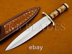 16.6 Handmade 1095 Carbon Steel Arkansas toothpick Hunting Dagger Blade Knife