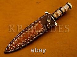 16.6 Handmade 1095 Carbon Steel Arkansas toothpick Hunting Dagger Blade Knife