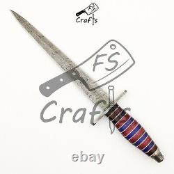 16 Custom Handmade Damascus Steel Hunting Dagger Knife Arkansas Toothpick Knife