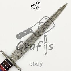 16 Custom Handmade Damascus Steel Hunting Dagger Knife Arkansas Toothpick Knife