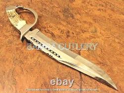 16 Stag Horn Custom Handmade D2-tool Hunting Bowie Knife With Handle