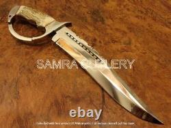 16 Stag Horn Custom Handmade D2-tool Hunting Bowie Knife With Handle