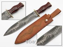 16 Zayyan Forged San mai Feather Damascus Steel Combat Dagger Knife