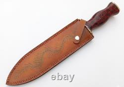 16 Zayyan Forged San mai Feather Damascus Steel Combat Dagger Knife