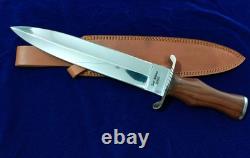 17.2 SEO Handmade 1095 CARBON Steel Combat Dagger Bowie Knife ROSE WOOD HANDLE