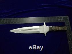 17.3 Seo Custom Handmade Full Tang D2 Tool Steel Heavy Duty Combat Dagger Knife