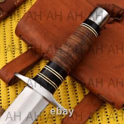 17 ARKANSAS TOOTHPICK Custom Handmade D2-Tool Steel DAGGER KNIFE WithSheath 2407