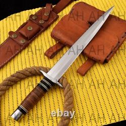 17 ARKANSAS TOOTHPICK Custom Handmade D2-Tool Steel DAGGER KNIFE WithSheath 2407